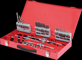 331.0644 HSS thread tapping tool set, 44 pieces