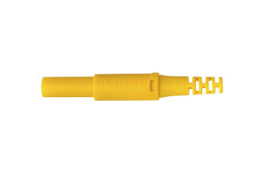Adapter z wtykiem bananowym Męski Śruba typ Wtyk bananowy Żółty 32A Schutzinger rozmiar 4 mm