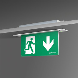 82506 LED-Fluchtweg-Leuchte, Notleuchte, Deckeneinbaumontage
