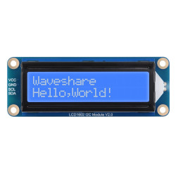 Waveshare Blue 16x2 I2C LCD Module - 3.3V/5V with Backlight Control