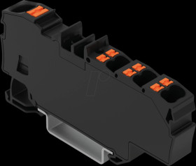 2206-8035 Distribution terminal 1x 6 mm² / 6x 1.5 mm², black