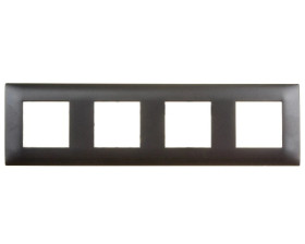 DANTE Ramka poczwórna tworzywo lakierowane GRAFIT 456084