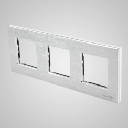 TouchMe Ramka potrójna aluminiowa biała TM617W
