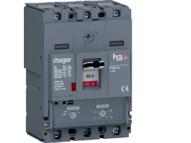 Wyłącznik mocy 3P 80A 25kA h3+ P160 TM HHS080DC HAGER