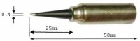 GD-1/047 Grot do lutownicy Elwik - długość całkowita 50mm, długość końcówki L=25mm; średnica ostrza D=0.4mm