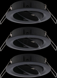 92487 Installation frame for recessed spotlights, max. 3x10 W, 50°, ro