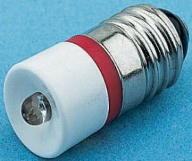 Lampka kontrolna Czerwony 28V ac/dc E10 LED średnica 10mm długość 25.25mm