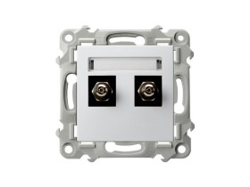 SZAFIR Gniazdo ekwipotencjalne podwójne biały GPE-2Z/m/00 OSPEL