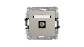 Mini Mechanizm Gniazda Antenowego Pojedynczego Tv Taupe 60Mgtv-1