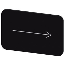 SIRIUS ACT, ETYKIETA WKÅADANA LUB SAMOPRZYLEPNA, 17.5 X 27MM, CZARNA, SYMBOL: STRZAÅKA W PRAWO - 3SU1900-0AD16-0QR0