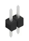 Pin header, 2 pole, pitch 2.54 mm, straight, black, 10047897