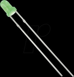 3004G6D-EHB-S LED 3mm, wired, green, 200 mcd, 60°