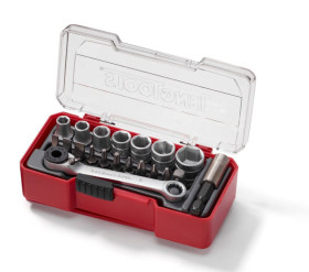 Zestaw nasadek rozmiar napędu 1/4 cala elementy: 20 Teng Tools typ napędu Kwadratowy