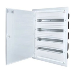 Rozdzielnica modułowa podtynkowa IP40 II klsa ochronności IK08 drzwi metalowe biała ERP24-4 001101295