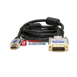 Kabel HDMI - DVI 15m chrom (24+1