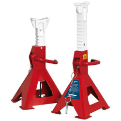 Sealey AAS3000 Axle Stands (Pair) 3tonne Capacity per Stand Auto Rise Ratchet