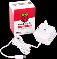 KSA-15E-051300-HK/UK/WT Raspberry Pi - Power supply, 5.1 V, 3.0 A, USB Type-C, UK plug,