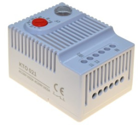 Termostat regulowany 0-60°C KTO021 montaż na szynę TH35 - NC normal close