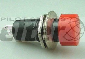 Przeł. przycisk. okrągły duży plastik OFF czerwony