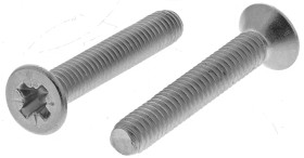 Śruby maszynowe M4 łeb z łbem stożkowym Stal nierdzewna długość 25.0mm skok 0.70mm