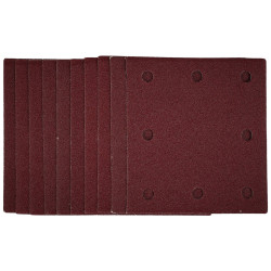 Draper 52390 1/4 Sanding Sheets with Hook and Loop, 115 x 105mm, 80 Grit 10Pc