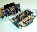 GN do druku kątowe 15 pin ( trójrz.gęste )