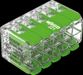 221-430 Connection terminal, 4 mm², 10-conductor, green range