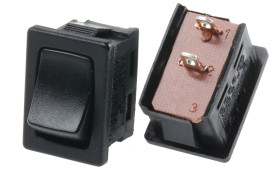 Przełącznik kołyskowy Zatrzaskowy Nie 16 A przy 125 V AC SPST Czarny RS PRO