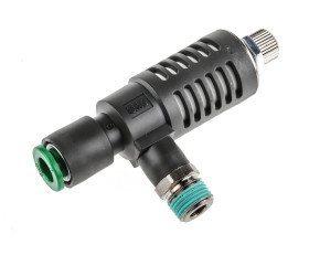 Zawór wydechowy regulowany R 1/8 męskie 1 MPa Żywica rura: 6mm SMC