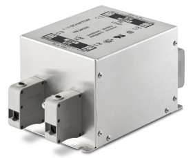 Filtr EMC 100 A FN2410H 2-fazowy 520V ac 250Hz Schaffner Blok zaciskowy Montaż w obudowie