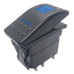 Przełącznik Carling 12/24V Blue On-Off-On Niebieski