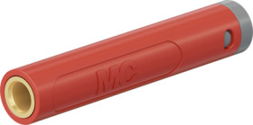 4 mm socket, crimp connection, 1.0 mm², mounting Ø 8 mm, red, 64.2063-22