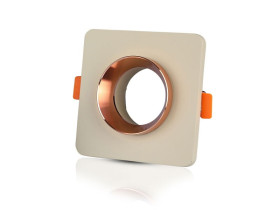 VT-862 Oczko halogenowe trzonek: GU10 gips biały-matowy złoty róż kwadratowa 3121 V-TAC