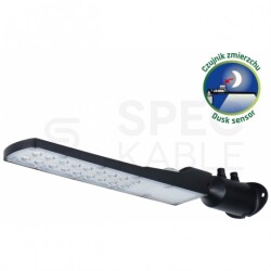 Oprawa, lampa uliczna LED 50W 6000lm 4000K IP65 czarna barwa NW biała neutralna IK08 Streetos Slim SPECTRUM LED