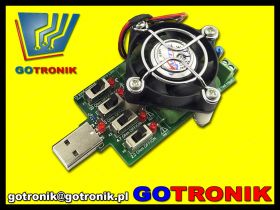 Obciążenie rezystancyjne USB 4 rezystory z wentylatorem