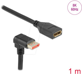 87087 DisplayPort 1.4 extension, 8K @60 Hz, 90° angled on the bottom,