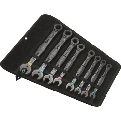 Wera 05020012001 Set of 8 Joker Ratcheting Combination Wrenches, Imperial