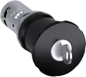 Przycisk bezpieczeństwa kluczykowy grzybkowy 40mm 1Z+1R - 1Z - 1R 24 ... 300 V czarny CE4K1-10B-11 1SFA619552R1076