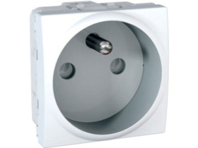 UNICA Gniazdo pojedyncze z uziemieniem bez ramki montażowej biel polarna MGU3.039.18 SCHNEIDER ELECTRIC