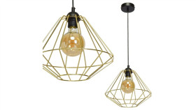 Sufitowa Lampa Dekoracyjna W Kolorze Czarno Złotym Z Serii Kuga K-4941 Kaja...