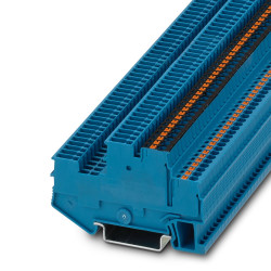 Dwurzędowa złączka szynowa Phoenix Contact 14 → 26AWG PTTB 1.5/S/2P-PV BU 16A 500 V