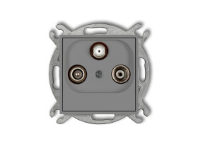 MINI Gniazdo antenowe RTV-SAT końcowe multimedialne (Internet) szary mat 27MGM KARLIK