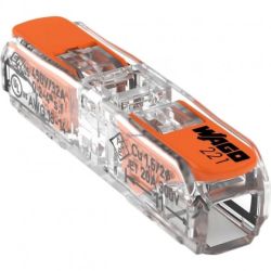 szybkozłączka uniwersalna WAGO 2 torowa przelotowa linka/drut