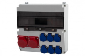 Rozdzielnica LAGO 17M - gniazda 2x16A 5p, 6x230V /17 modułów/