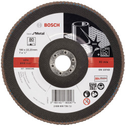 Bosch 2608606739 X571 Flap Disc 180mm Metal Long-lasting Angle Grinder