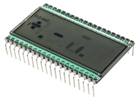 Wyświetlacz monochromatyczny LCD, , 7-segmentowy, RS PRO