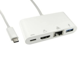 Adapter, do wyświetlaczy: 1, USB C, USB 3.1, HDMI
