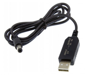 PRZETWOR.5-12V KABEL USB A/WT.DC2,1X5,5N