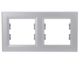 ASFORA Ramka 2-krotna pozioma aluminium EPH5800261