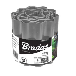 Obrzeże faliste trawnikowe palisada 9m x 15cm szara OBFGY 0915